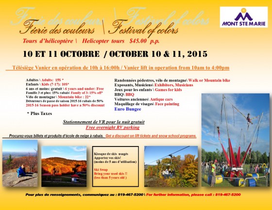 Festival of Colours – October 10 & 11, 2015
